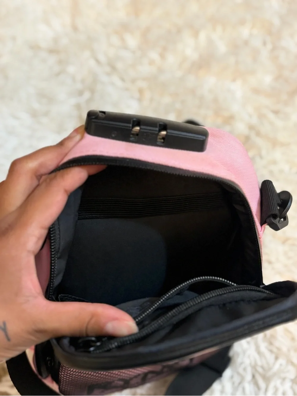 Pink Crossbody Smellproof Bag